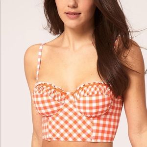 Seafolly Gingham Bustier Swim Top